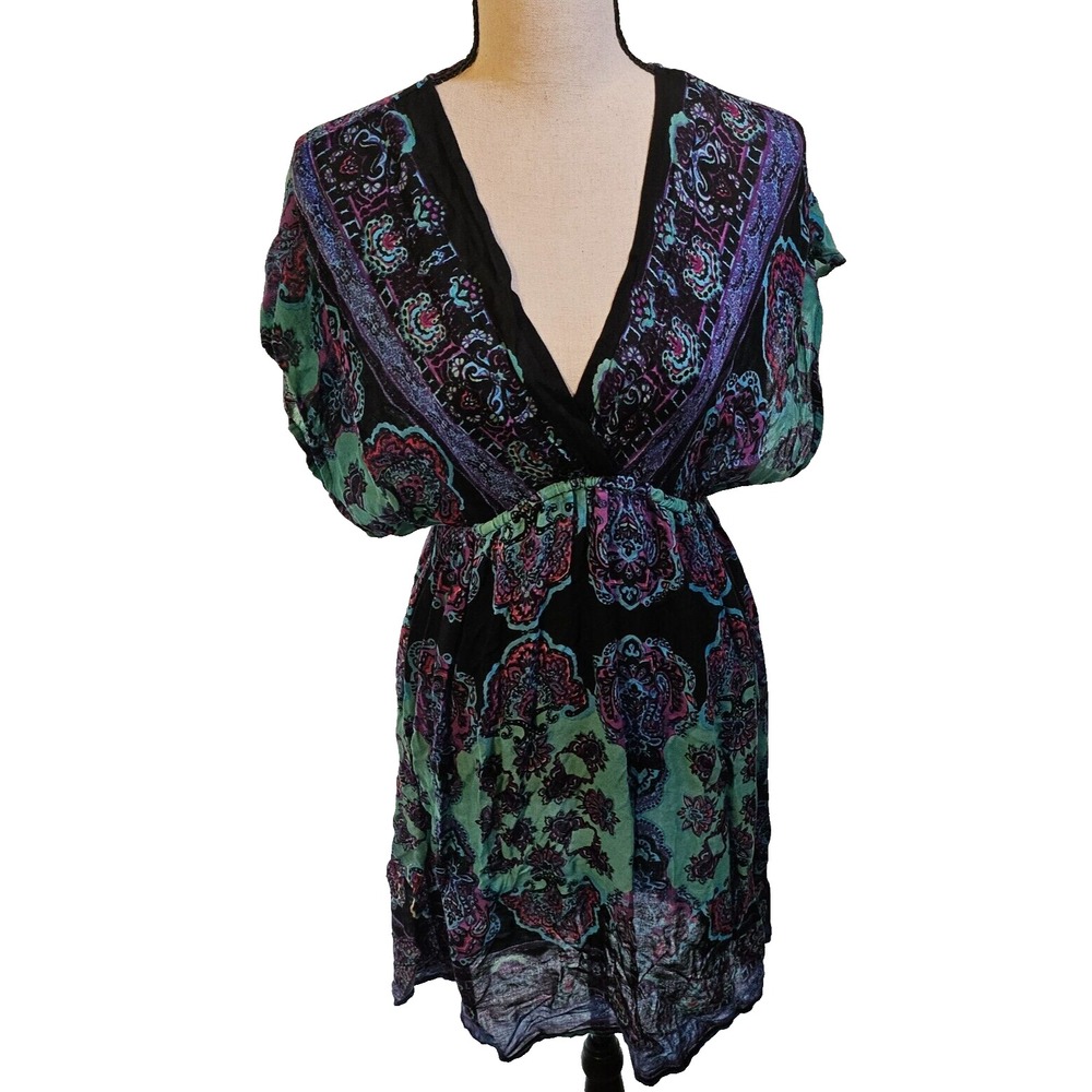Filing & Flir6  SZ L V-Neck Boho,Hippie,Fedtival,Whimsical,Fairy Womens Dress